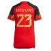 Günstige Belgien Michy Batshuayi #23 Heim Fussballtrikot Damen WM 2022 Kurzarm